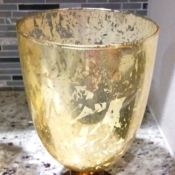 COPY - Two Plexiglass Gold and Brown Vases. - Picture 3 of 10